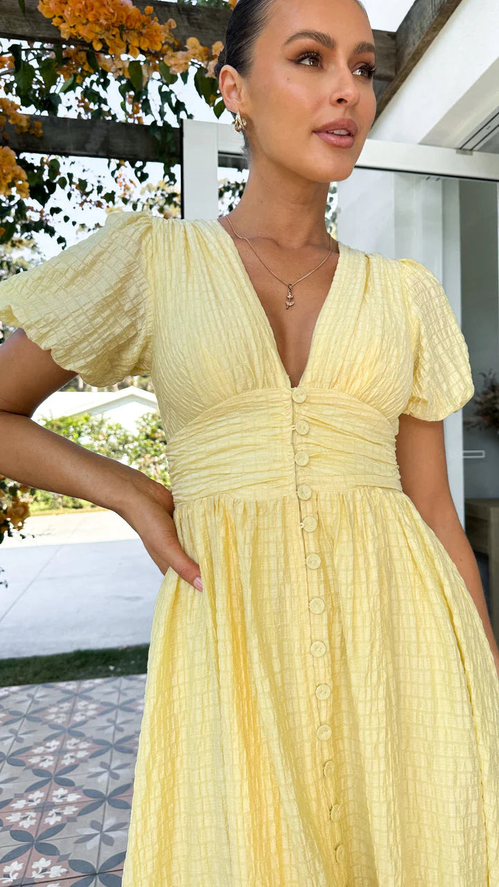 Vivora | Summer dress with puff sleeves